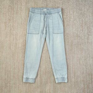 Anthropologie Cloth & Stone Tencel Pull On Blue Joggers Pants M
